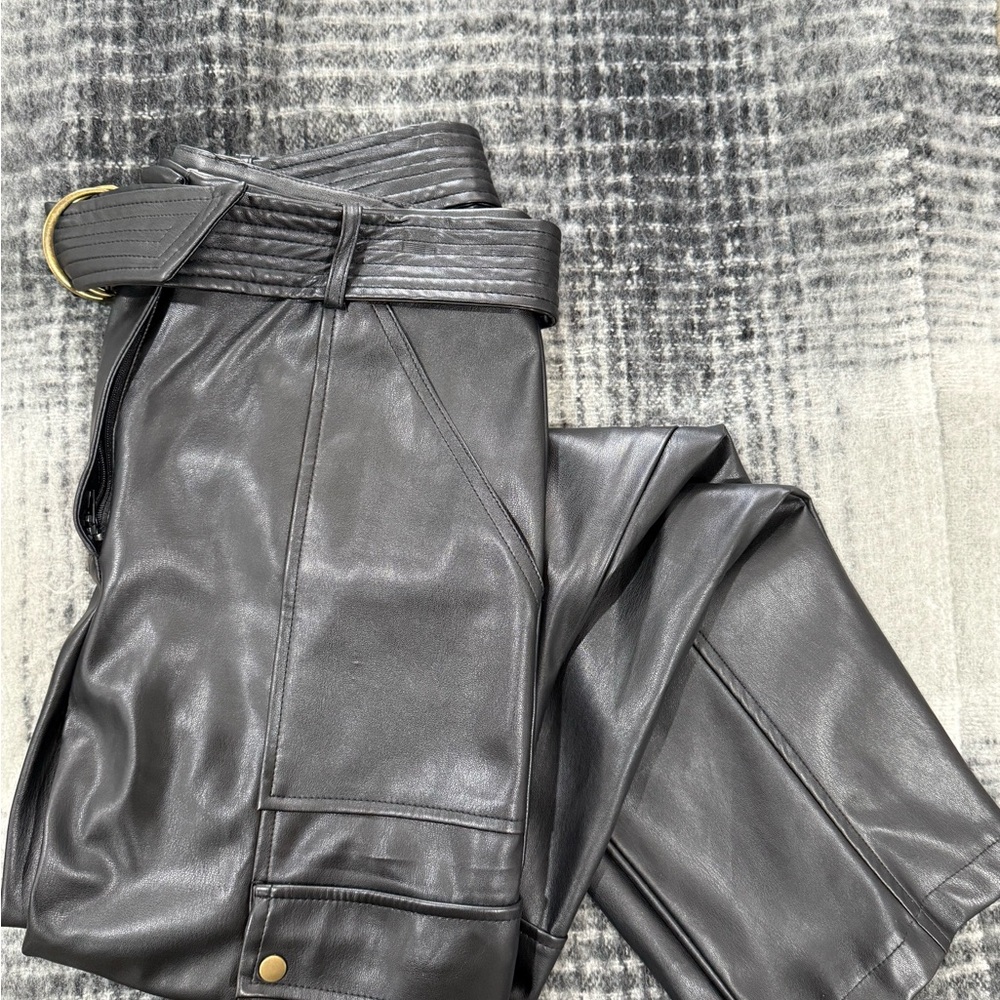 Jason Wu Black Leather Trousers